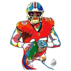 Bo Nix Denver Broncos Football Sports Poster Print Wall Art 18x24